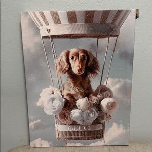 Gucci Dachshund Hot Air Balloon Print - Beige & Blush